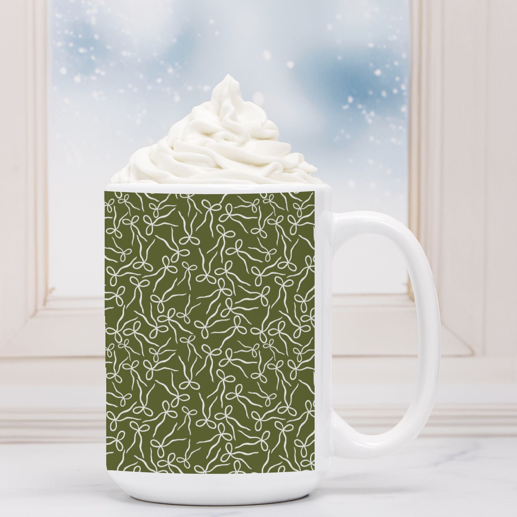 Tied with Joy green Mug Deluxe 15oz.