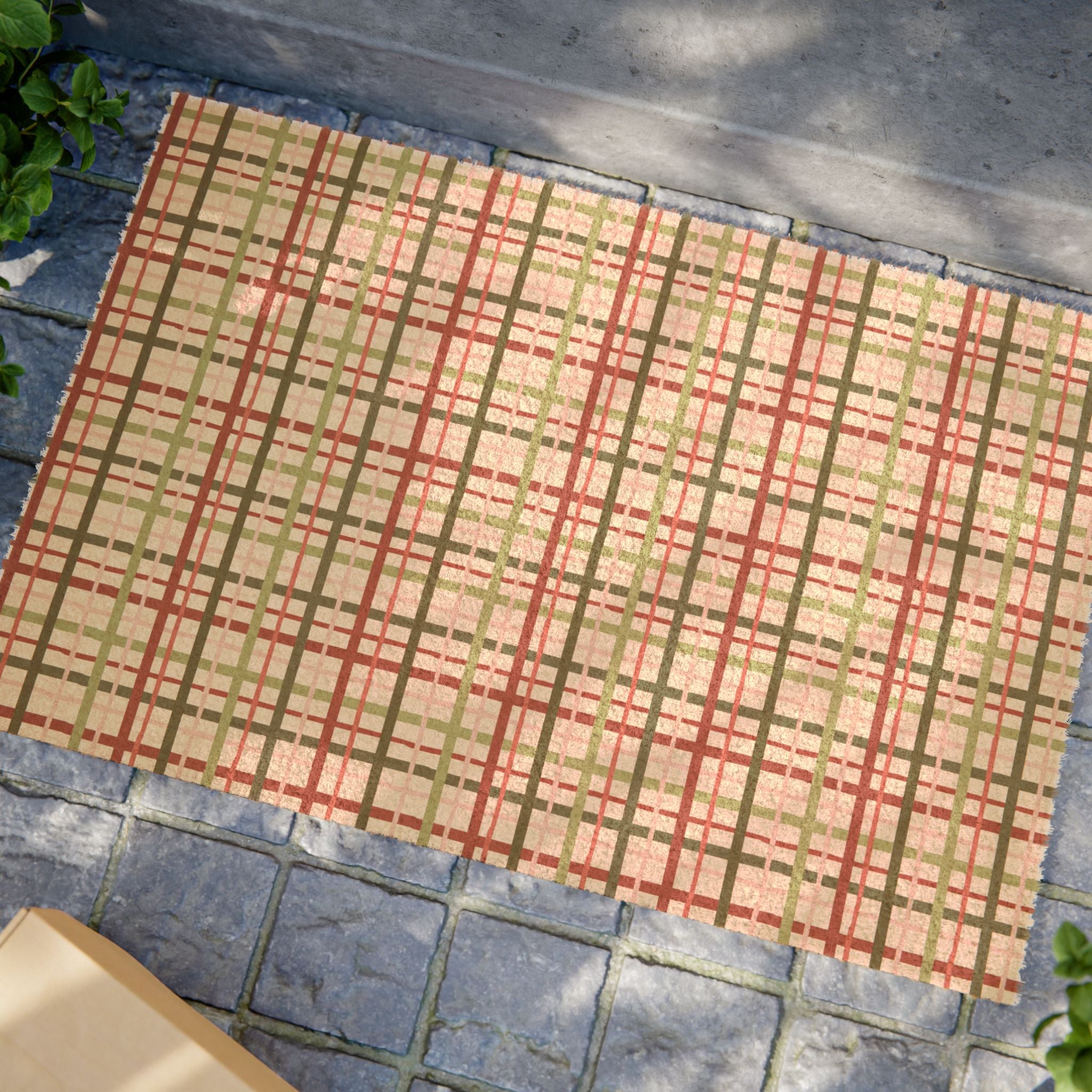 Cozy Plaid Doormat