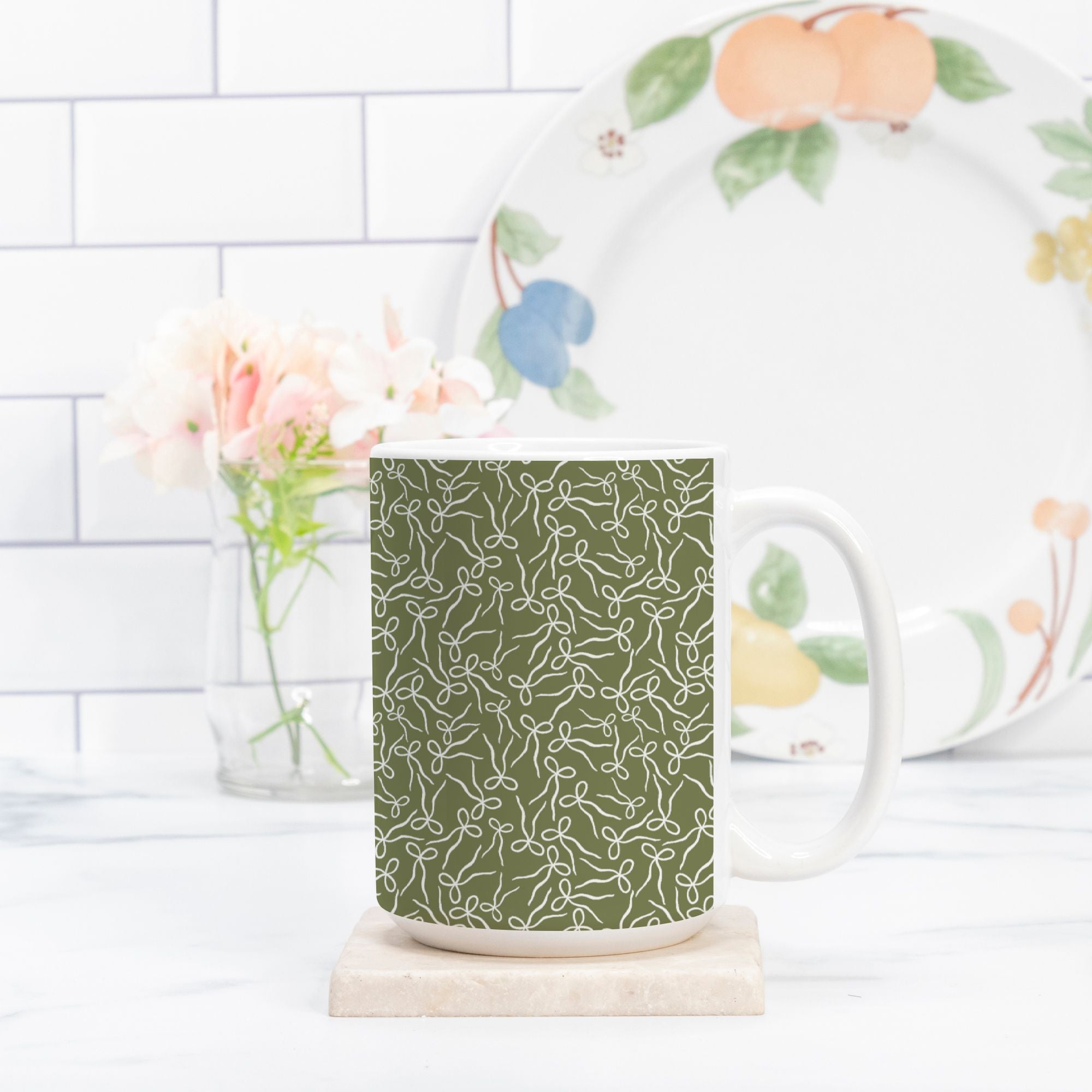 Tied with Joy green Mug Deluxe 15oz.
