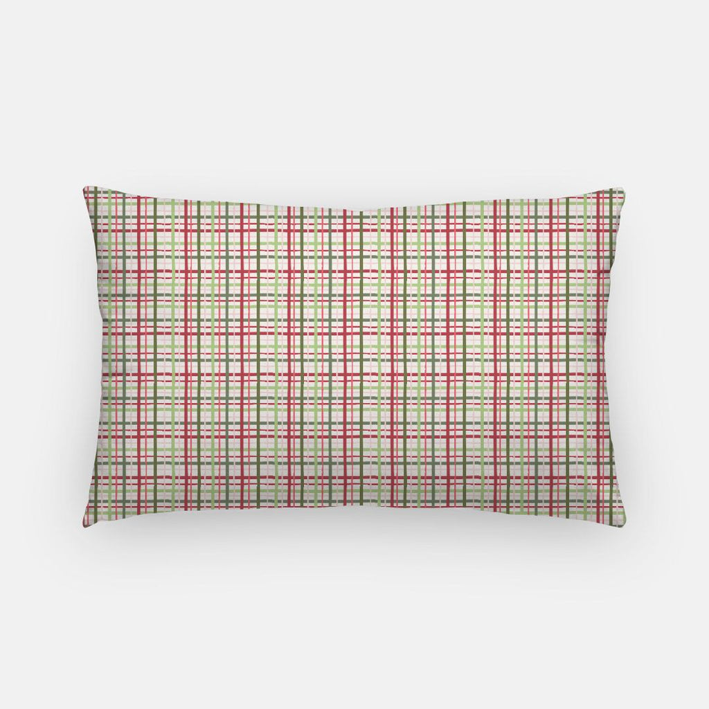 Merry Jingle Plaid Pillow Cover Lumbar