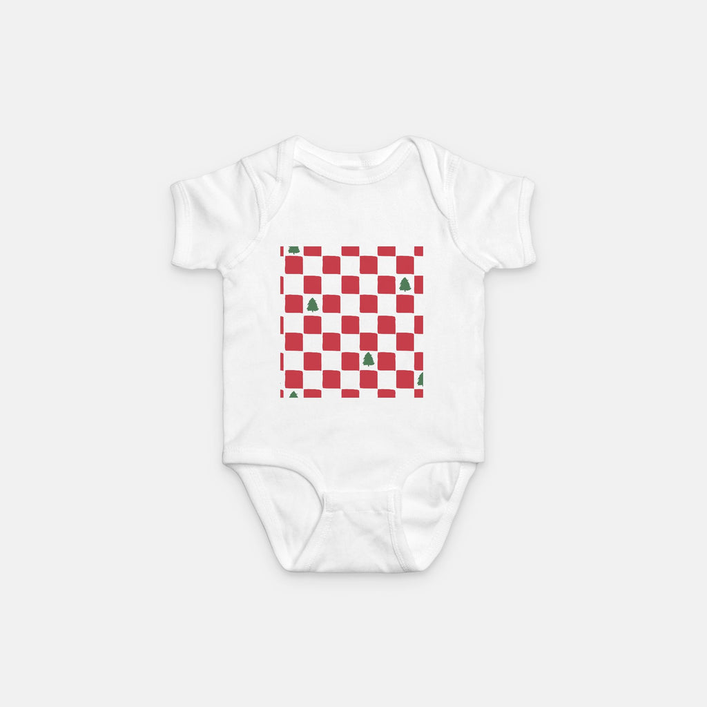 Christmas Check Baby One Piece Rabbit Skins 4400