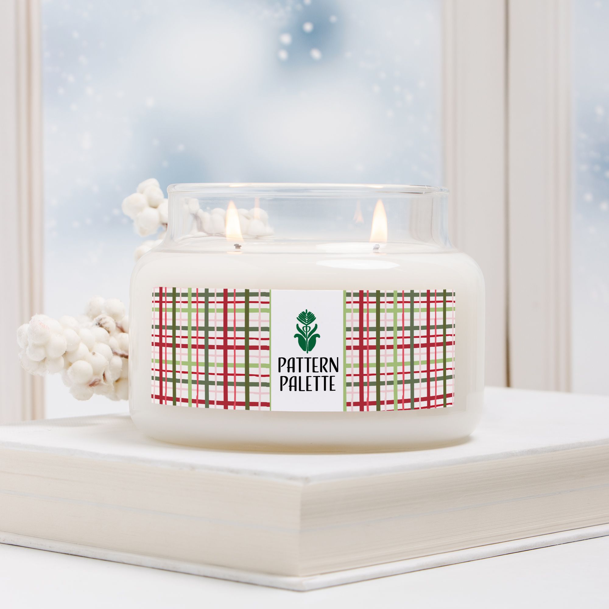 Pattern Palette Candle Apothecary Jar-Frasier fir scent!