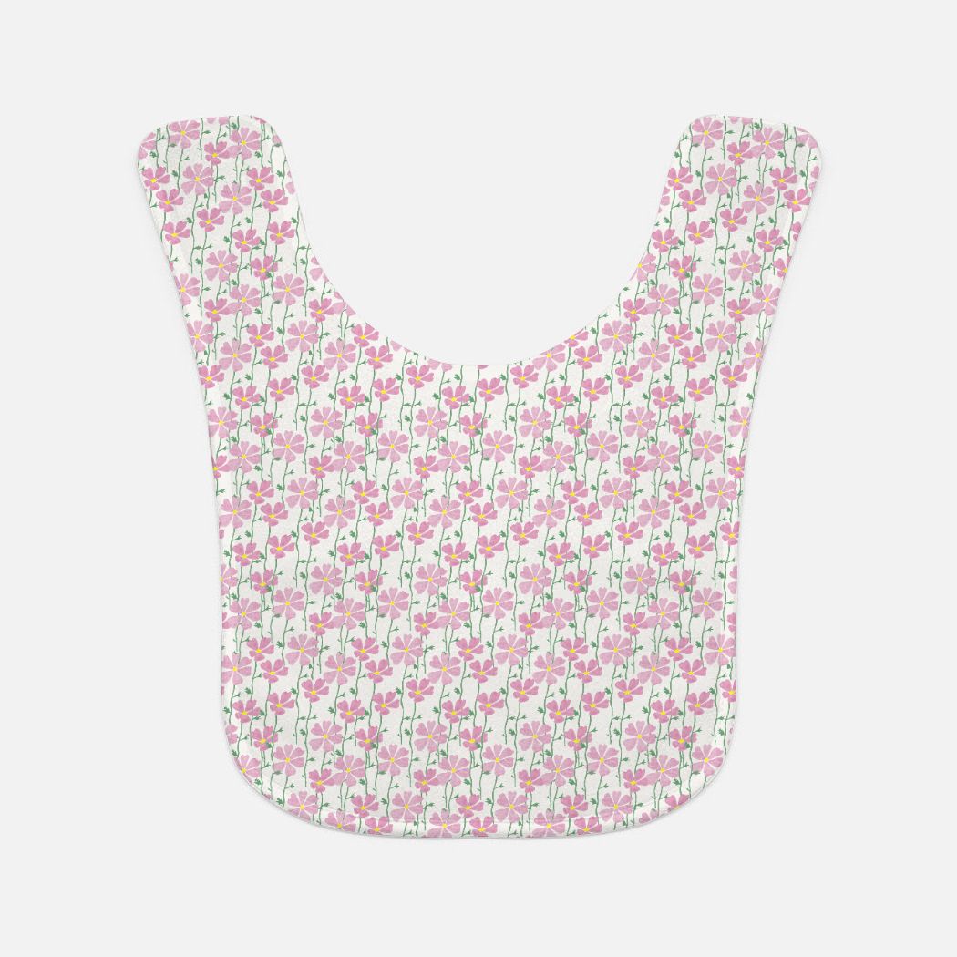 Cosmos Field Baby Bib