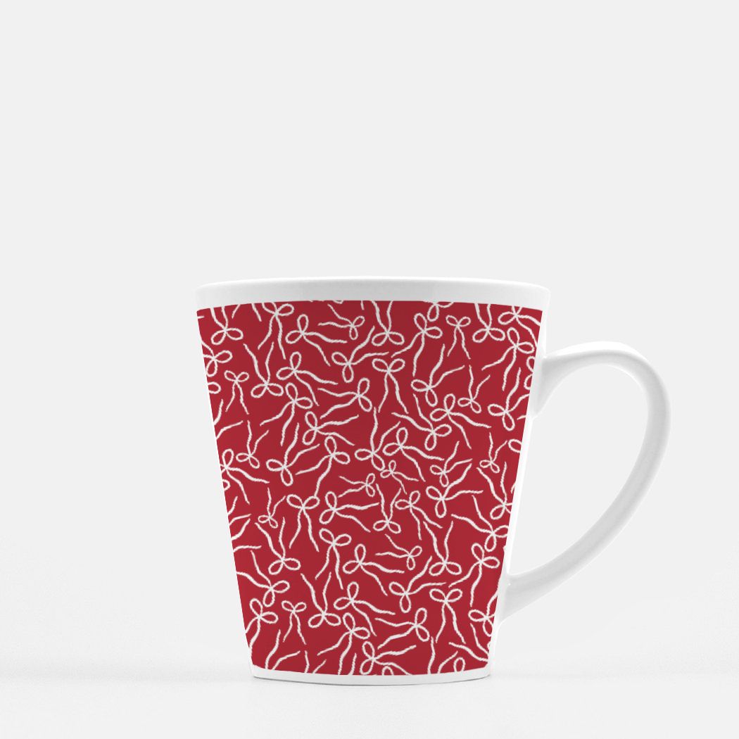 Tied with Joy RED Mug Latte 12 oz.
