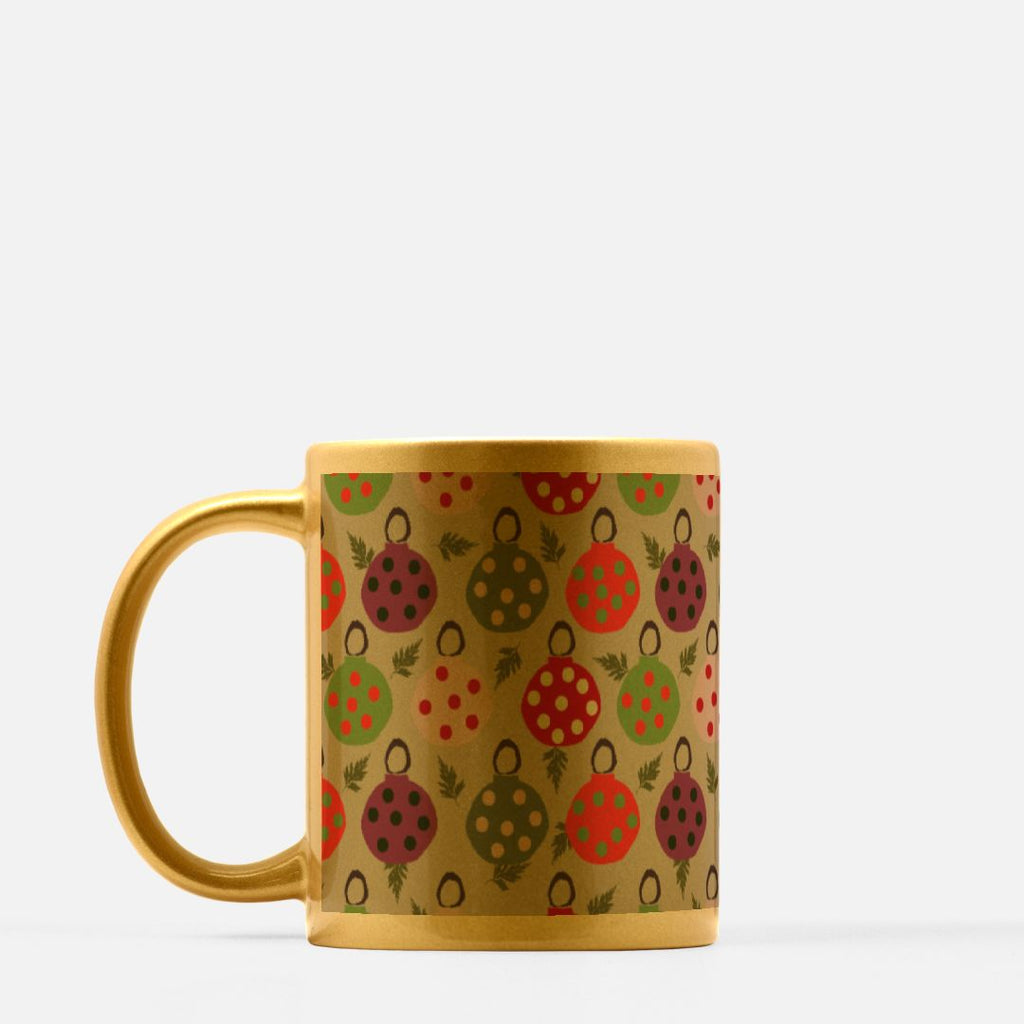 Christmas Spirit Gold Metallic Mug 11oz