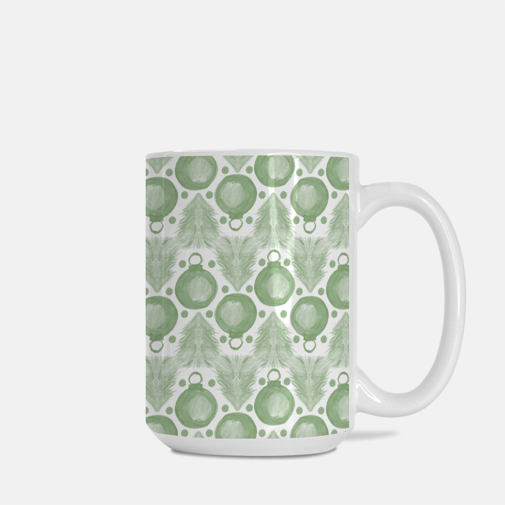 Holiday Cheer green Mug Deluxe 15oz.