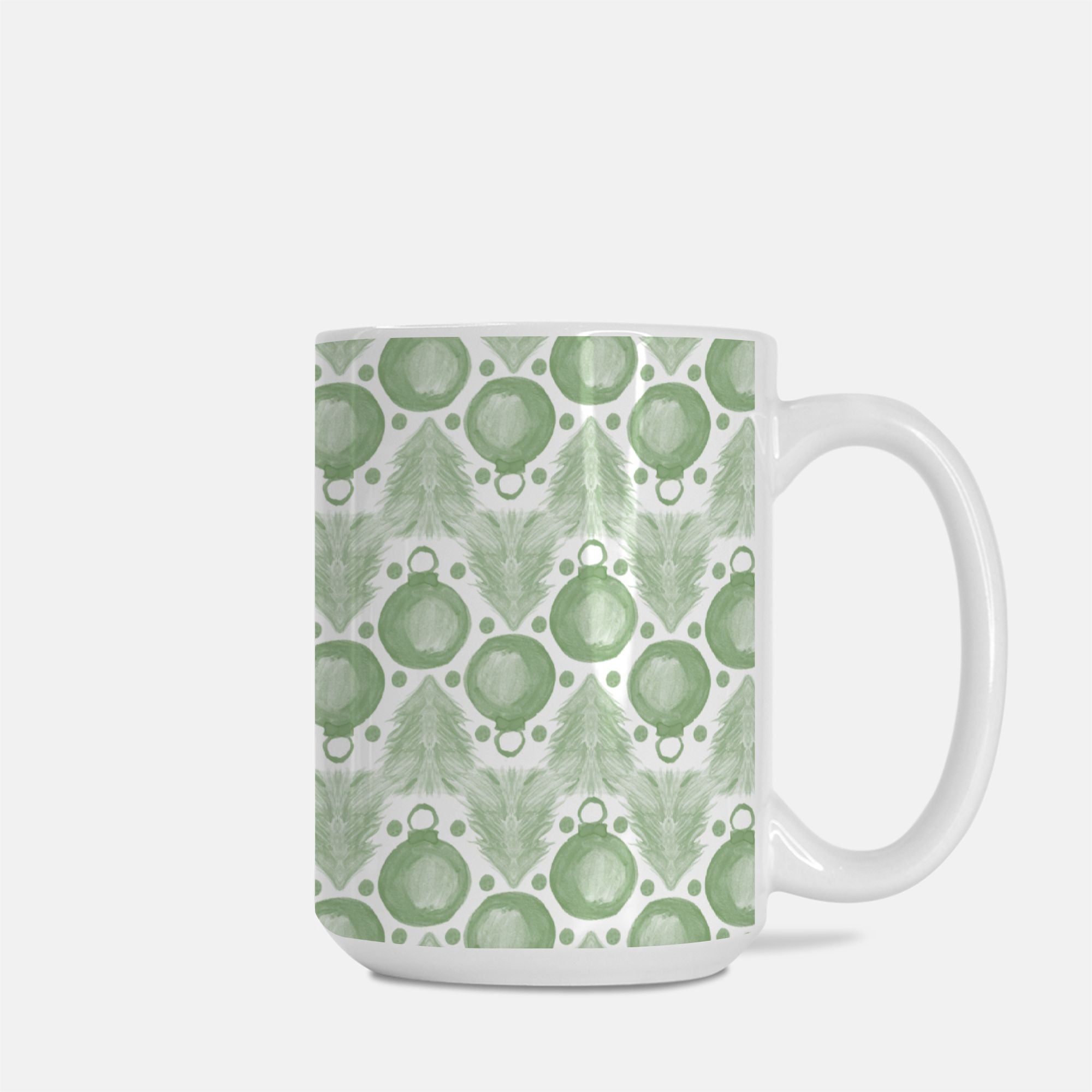 Holiday Cheer green Mug Deluxe 15oz.