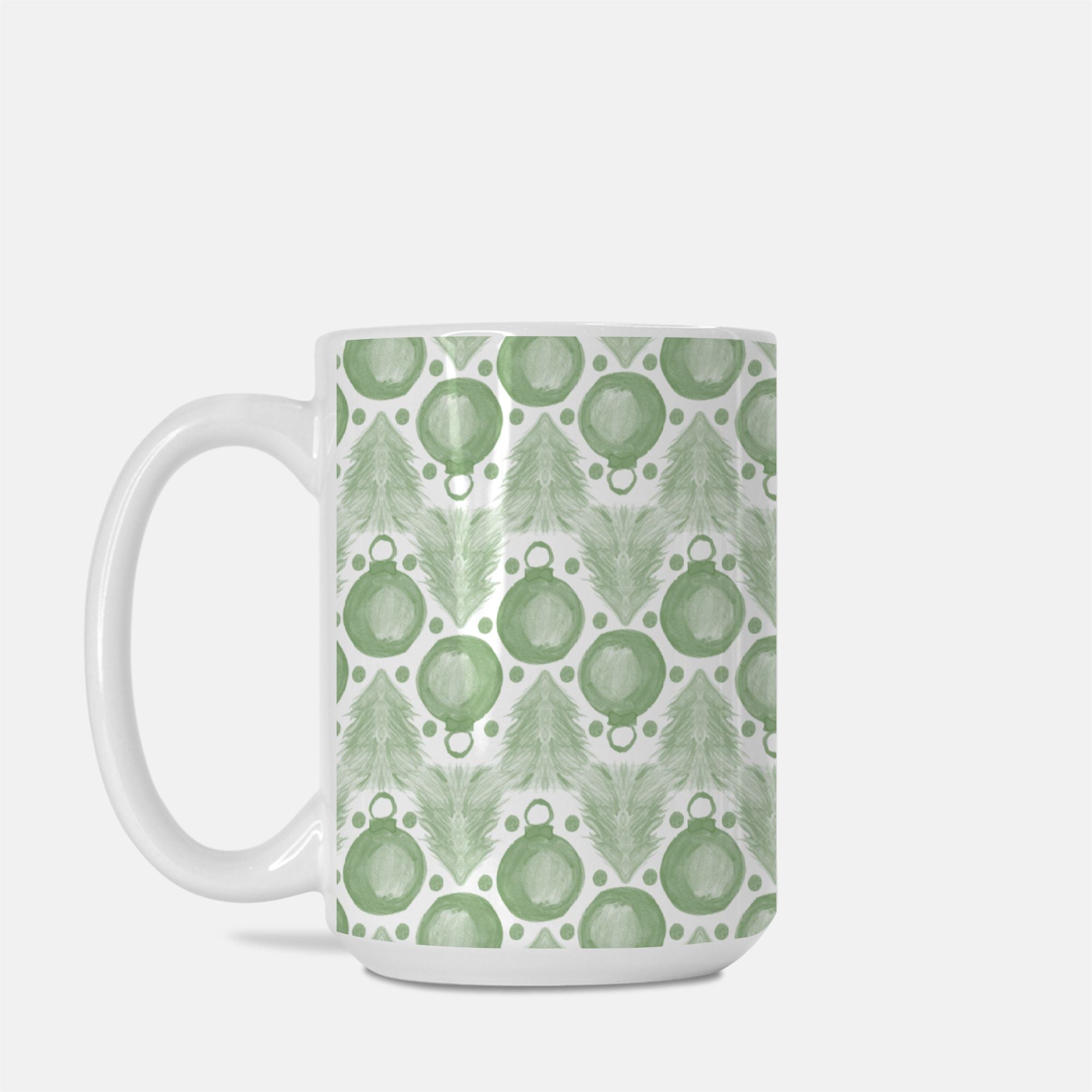 Holiday Cheer green Mug Deluxe 15oz.