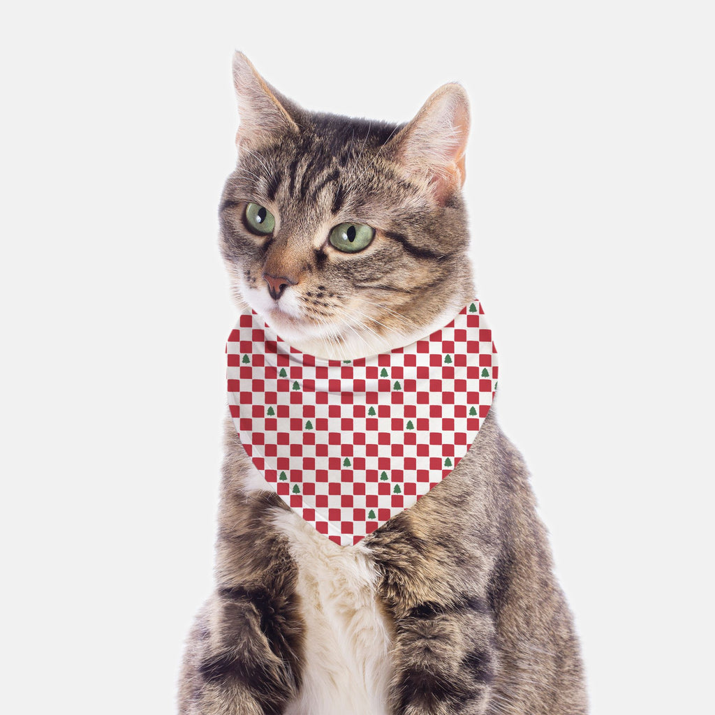 Christmas Check small pet bandana