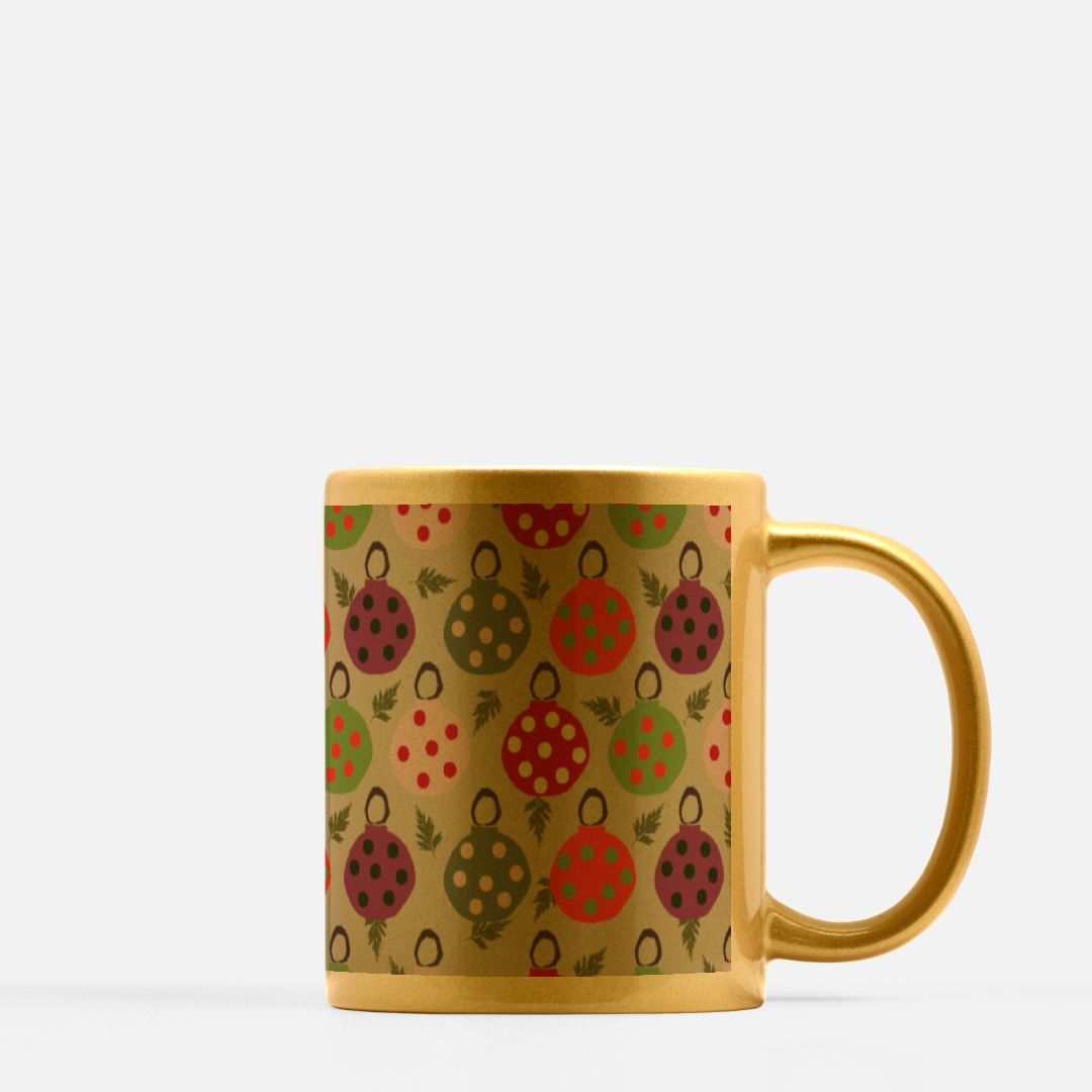 Christmas Spirit Gold Metallic Mug 11oz
